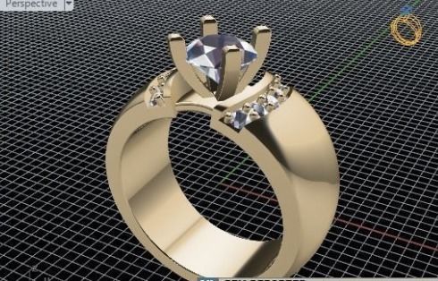 Solitaire ring   376 3D print model_3