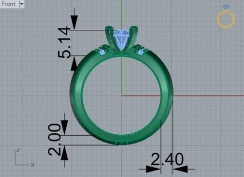 Solitaire ring   376 3D print model_1