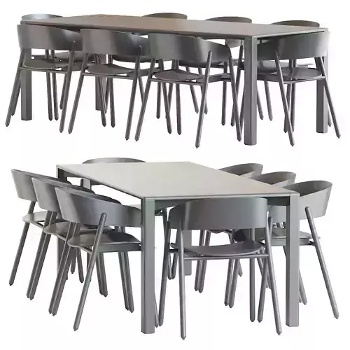 Aodt black and Mava chair