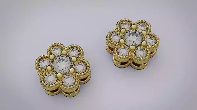  Flower studs