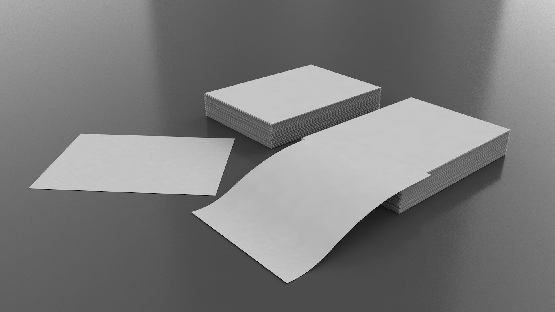 A4 Paper Bundle 3D model_2