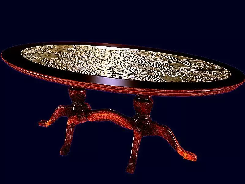 DINING ROOM TABLE CLASSIC 3D model_0