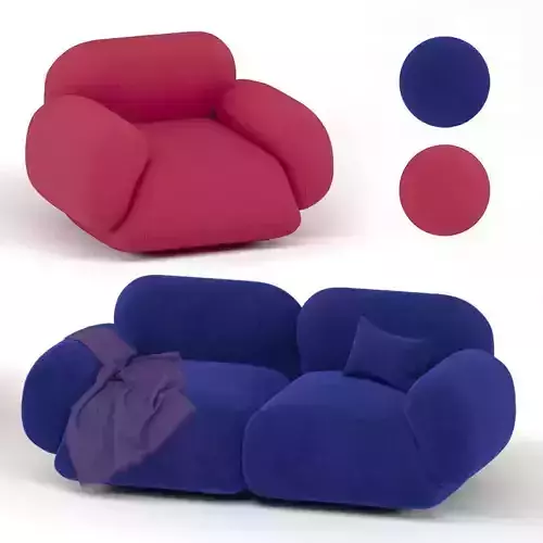 Sundae Lounges Armchair 3D model