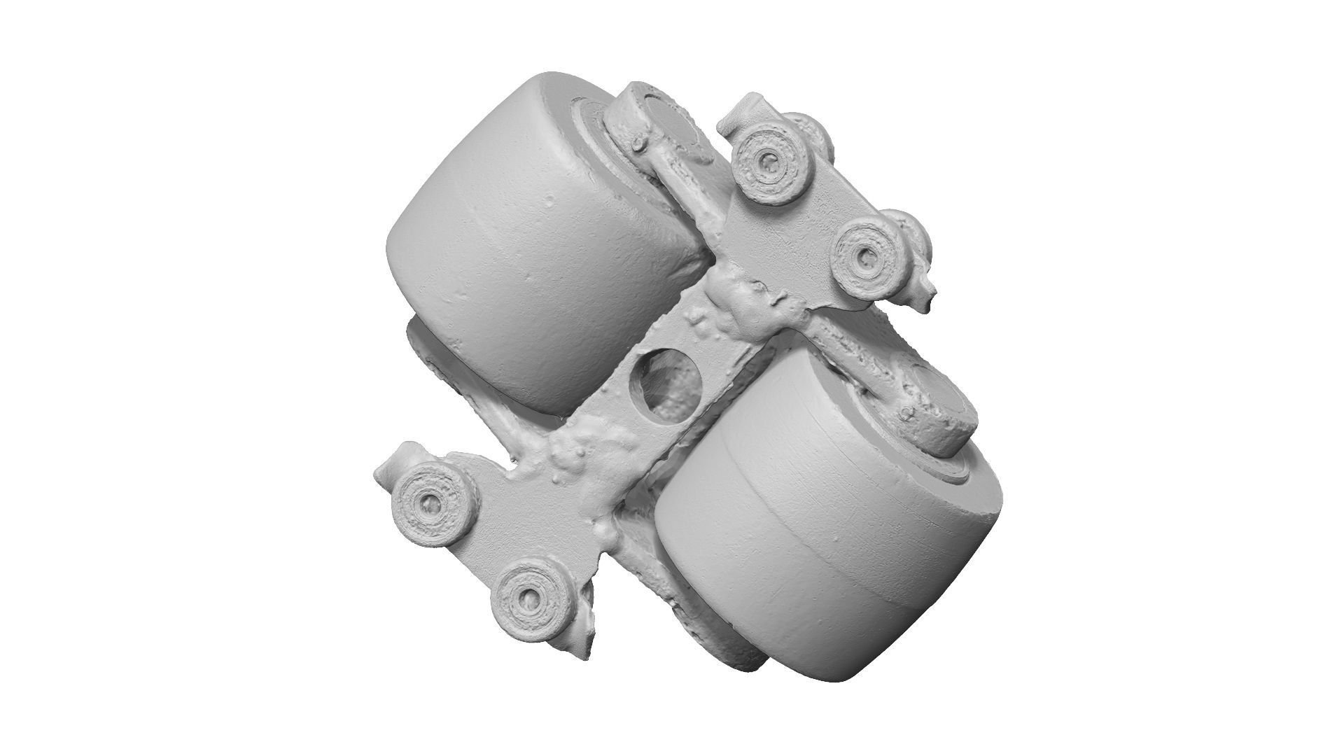 Dirty and Rusty Trolley Raw Scanned 3D model_10