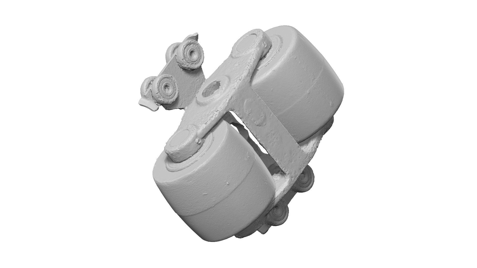 Dirty and Rusty Trolley Raw Scanned 3D model_1