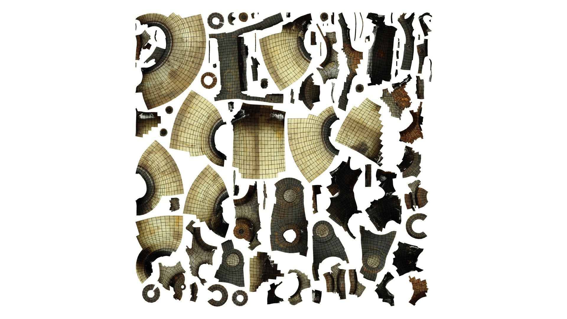 Dirty and Rusty Trolley Raw Scanned 3D model_14