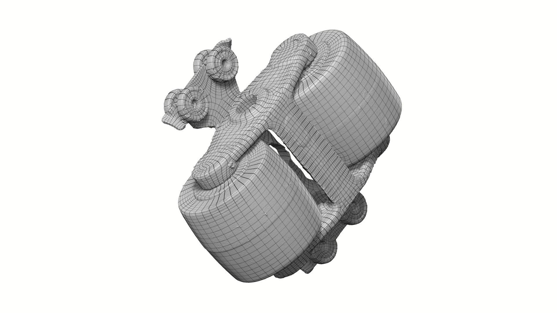 Dirty and Rusty Trolley Raw Scanned 3D model_8