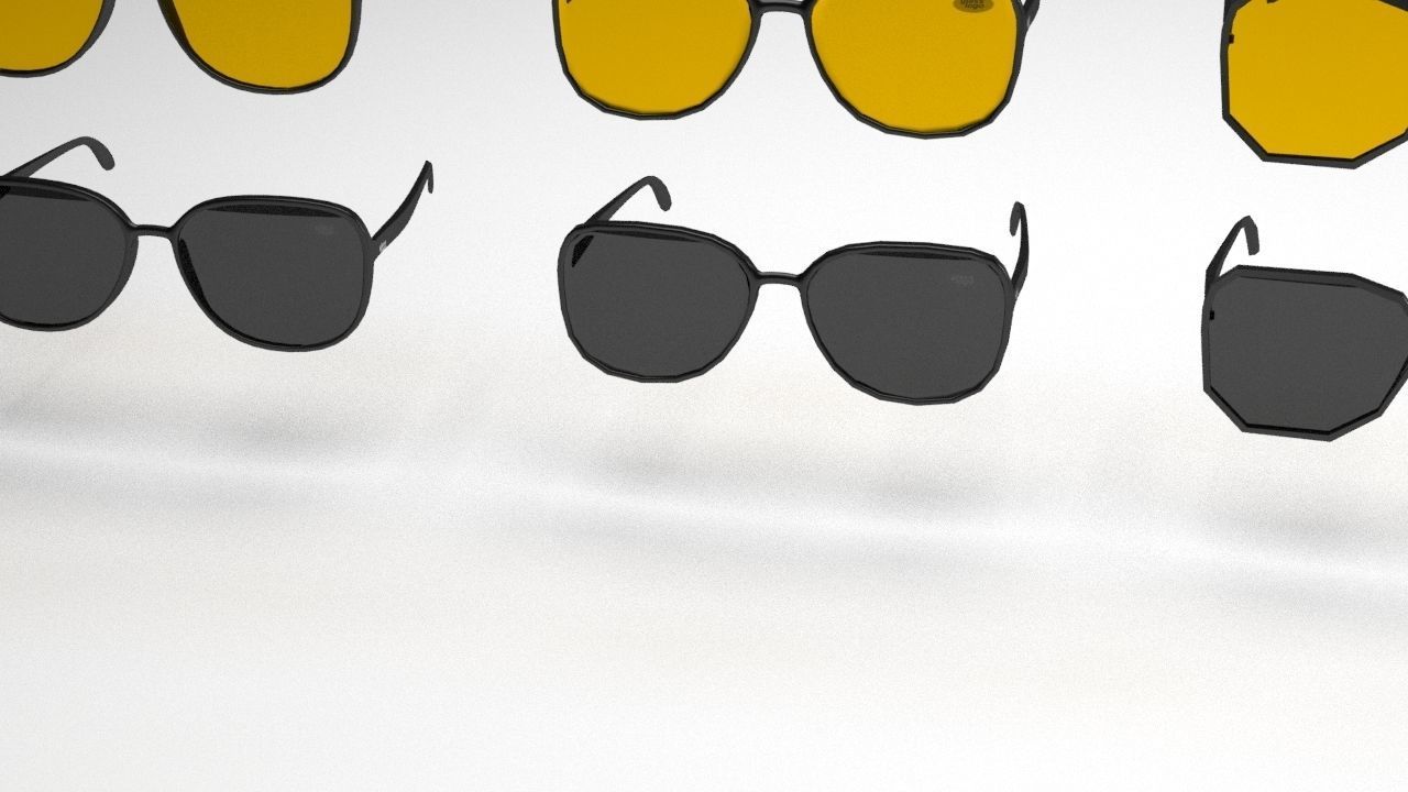 Eye glasses 3D model 14 set 3D model Low-poly 3D model_17