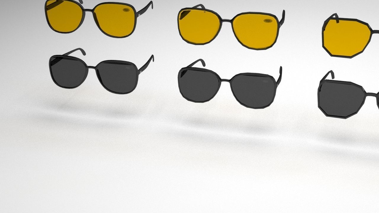 Eye glasses 3D model 14 set 3D model Low-poly 3D model_16