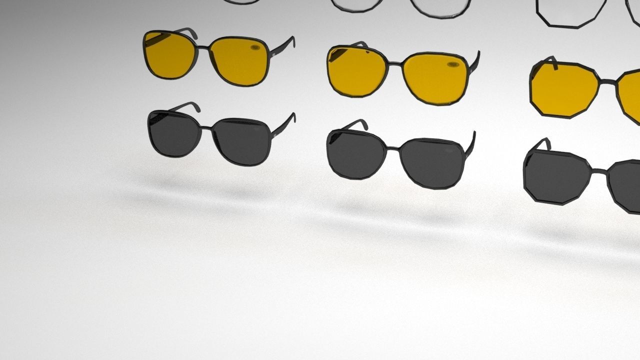 Eye glasses 3D model 14 set 3D model Low-poly 3D model_15