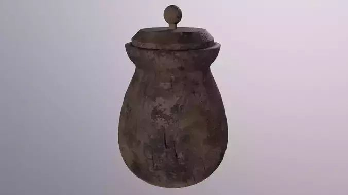 Medieaval Jar Game Ready Low Poly PBR 3D Model 