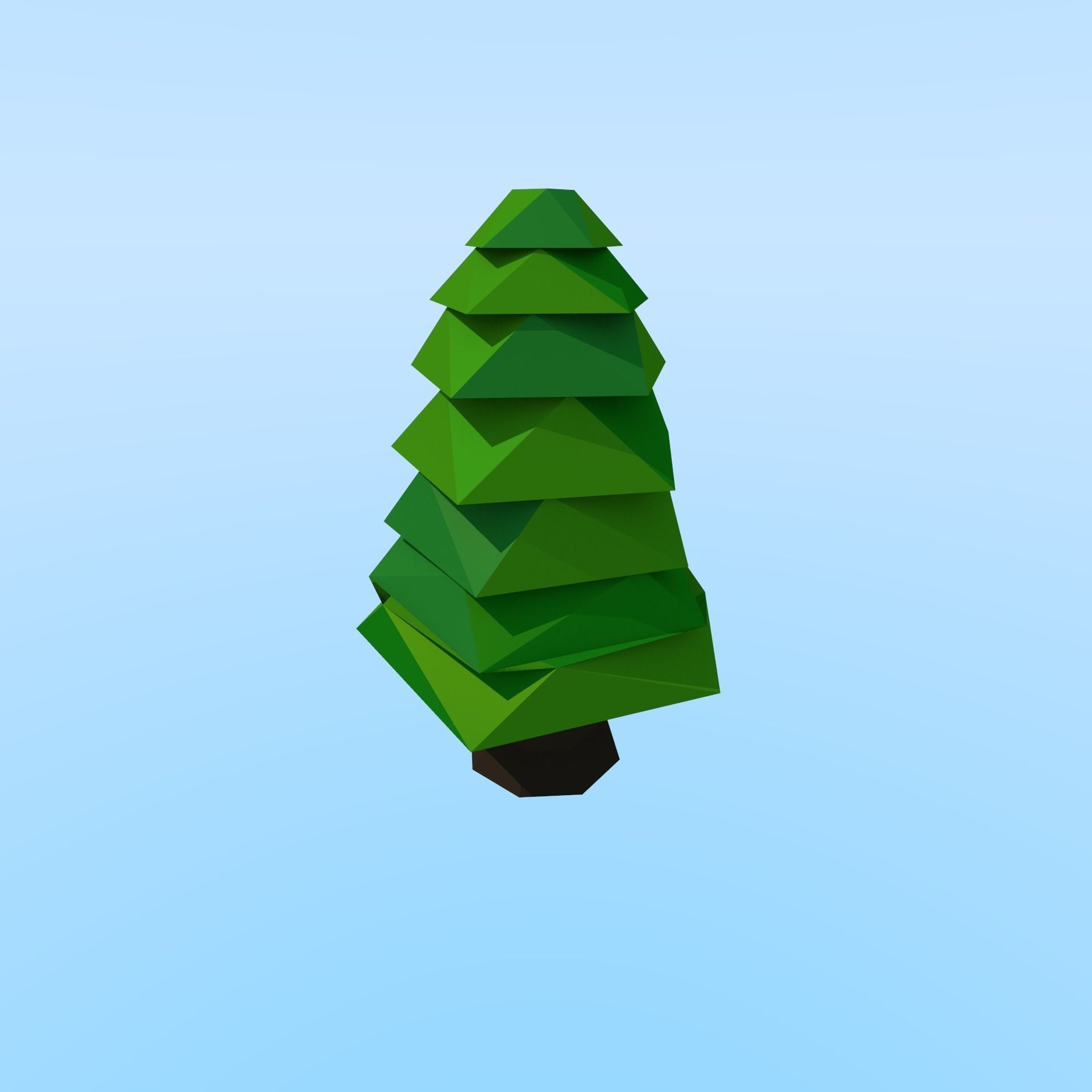Tree pack Free low-poly 3D model_2