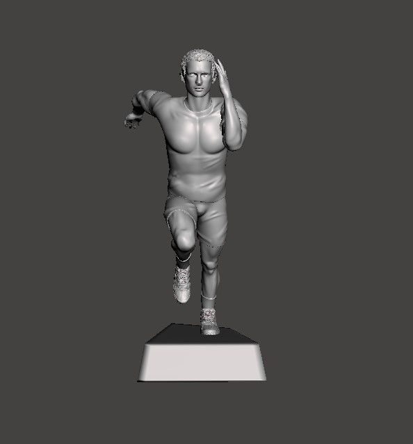 Runner 3D model golden athlete running 3D print model_8
