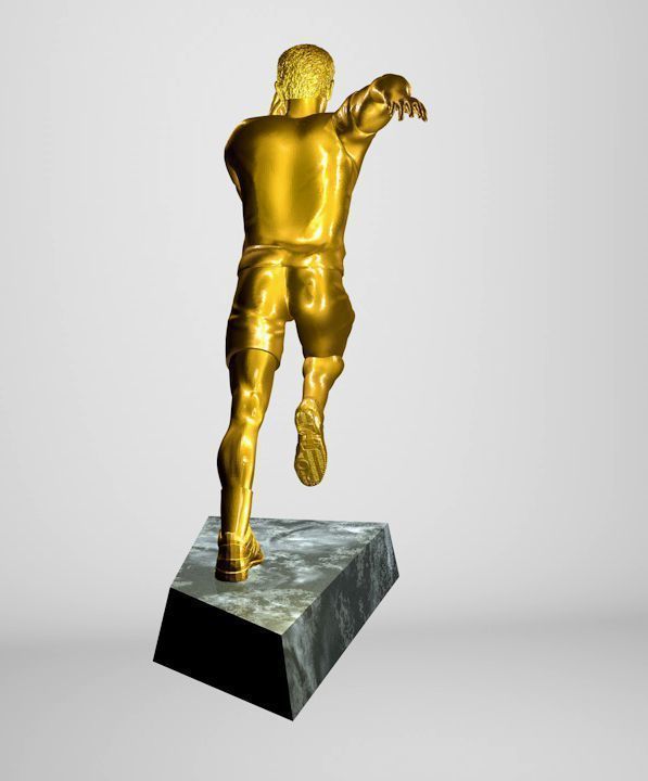 Runner 3D model golden athlete running 3D print model_3