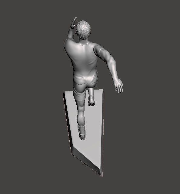 Runner 3D model golden athlete running 3D print model_12