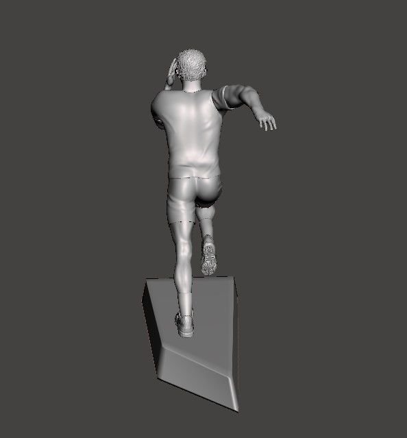 Runner 3D model golden athlete running 3D print model_11