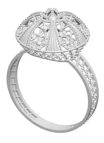 Ring 7 deco filigree