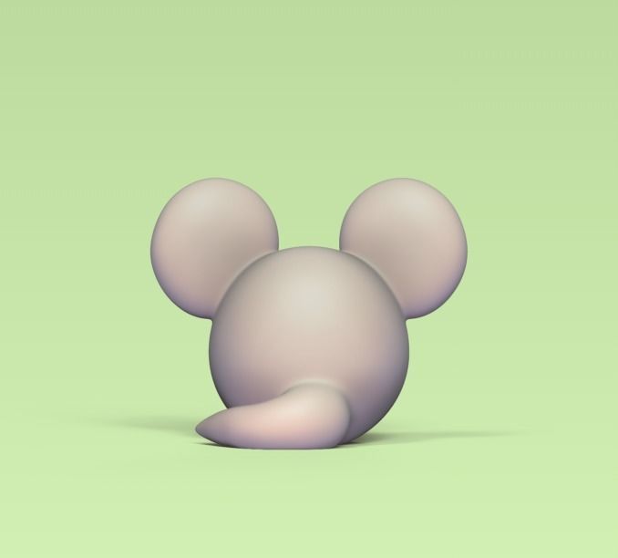 Round Mouse 3D print model_2