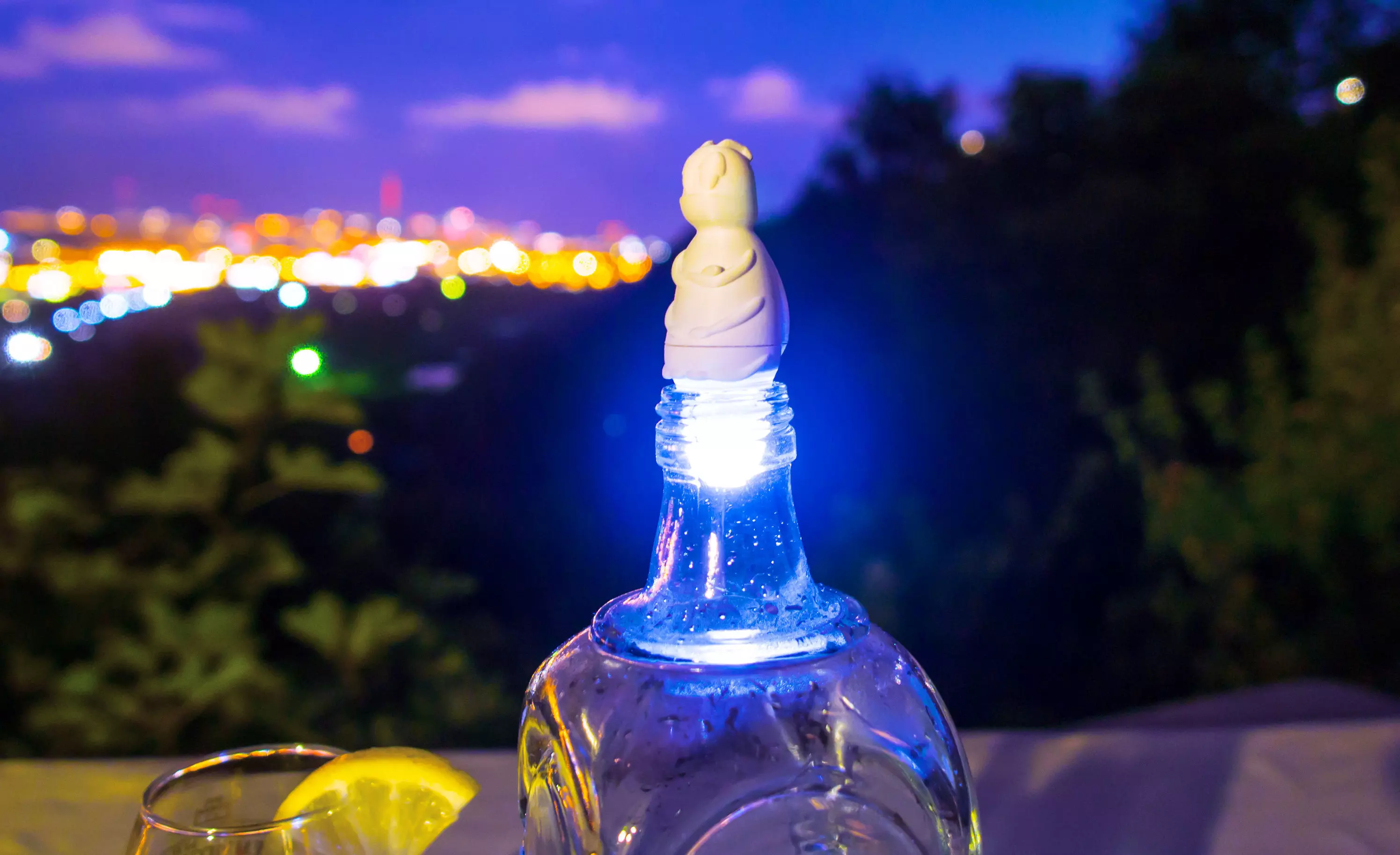 table lamp for a bottle of fireflies 3D print model_0
