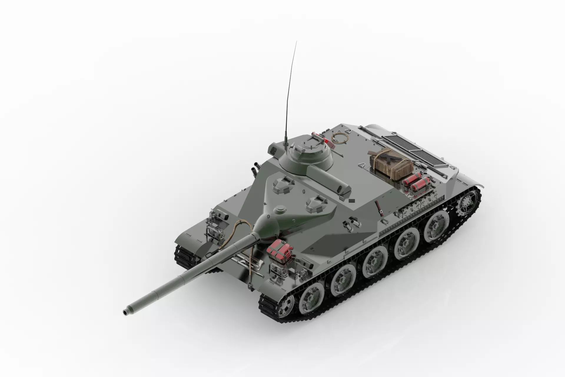  Canon d assaut de 105 tank  3D print model_0