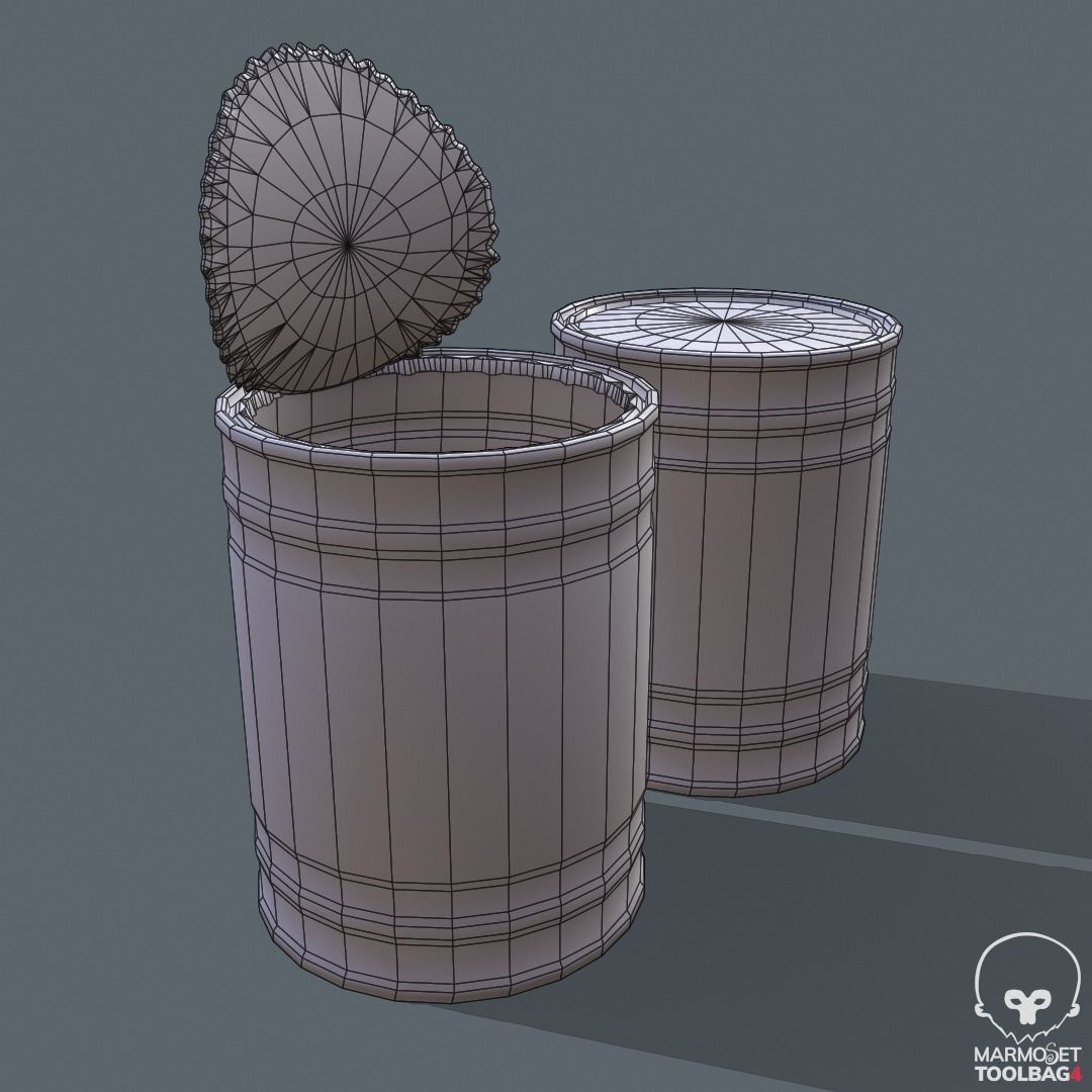 Realistic Pbr Tin can Low-poly 3D model_9