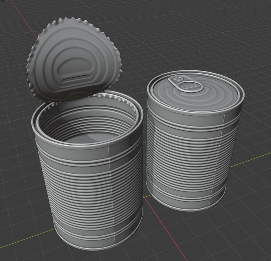 Realistic Pbr Tin can Low-poly 3D model_5