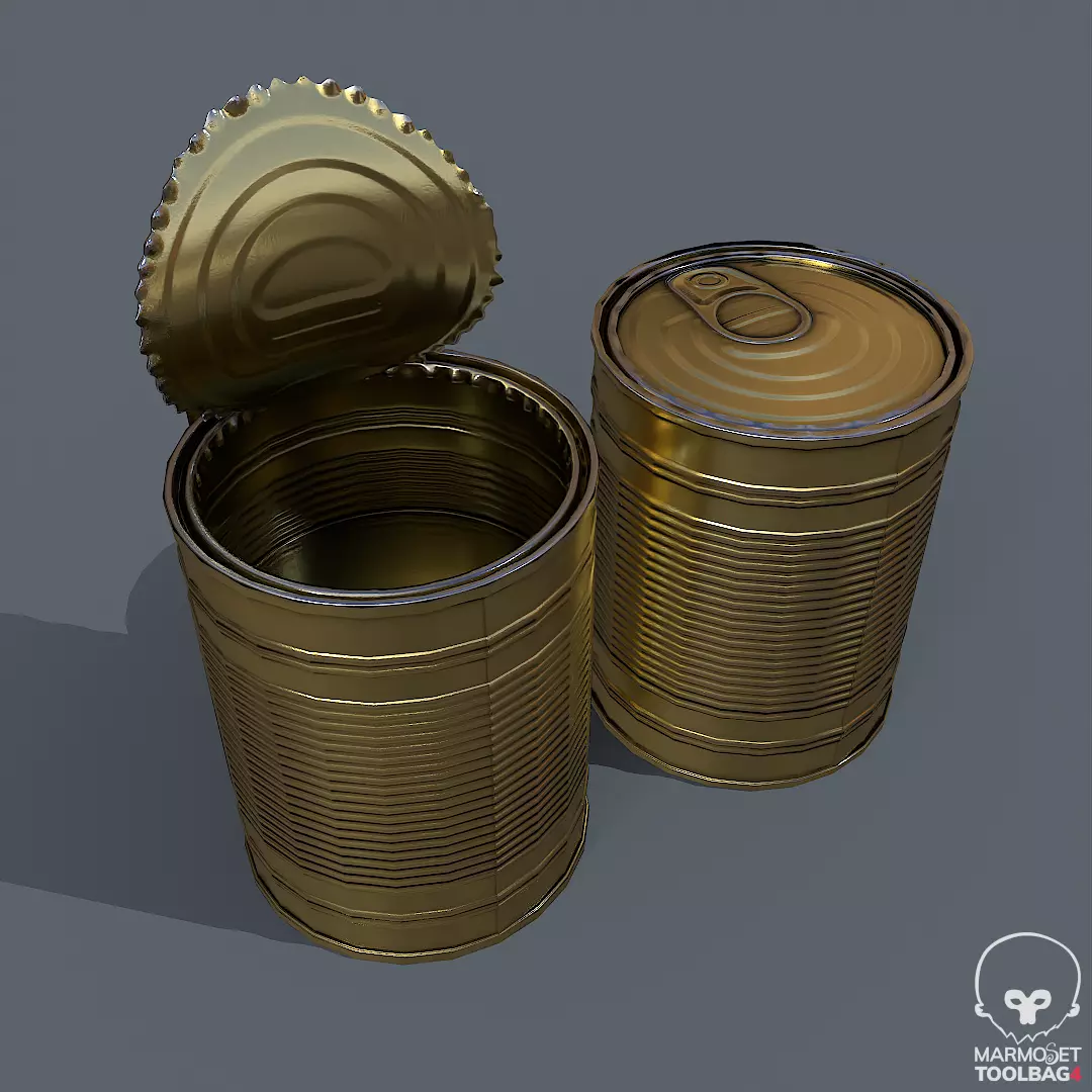 Realistic Pbr Tin can Low-poly 3D model_0