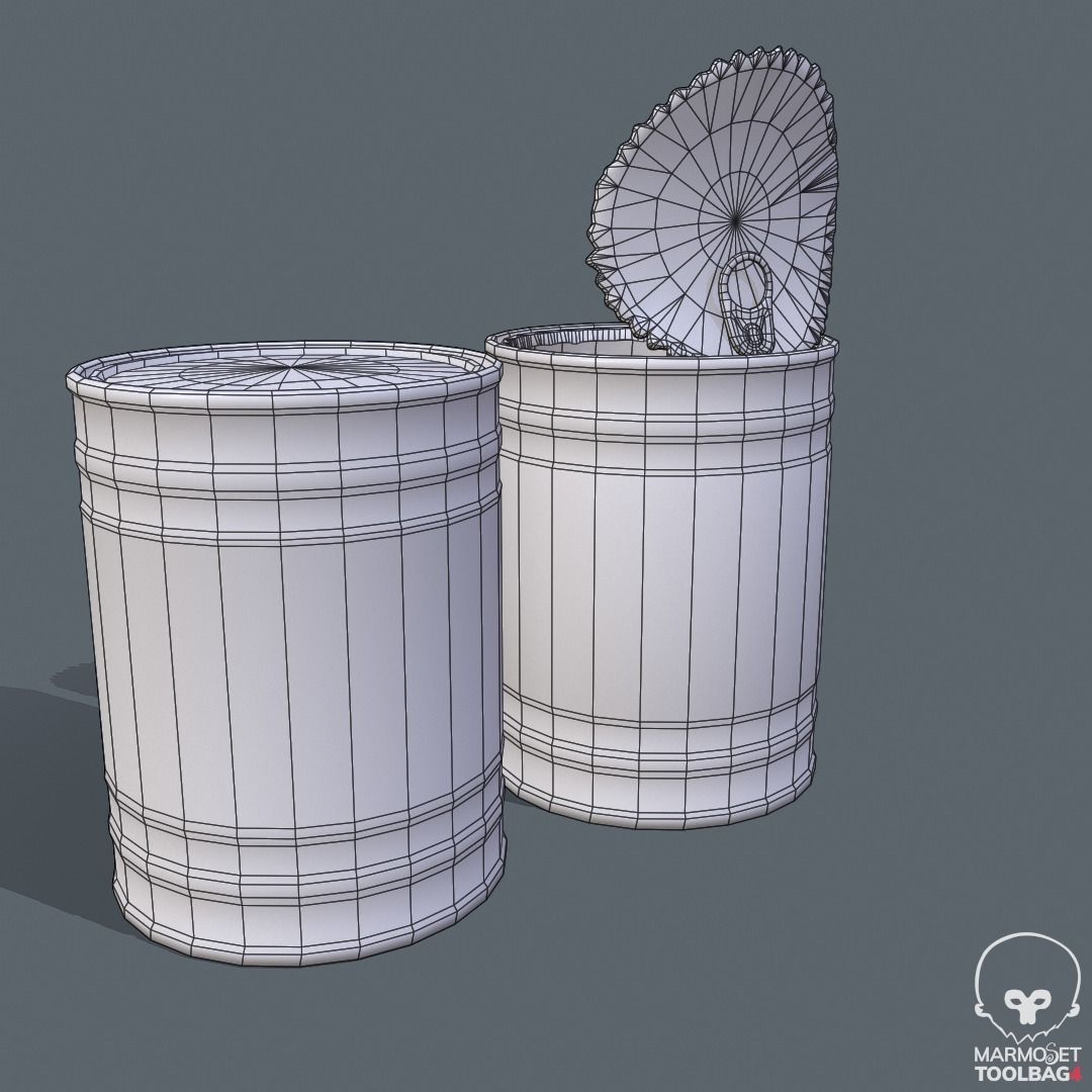 Realistic Pbr Tin can Low-poly 3D model_10