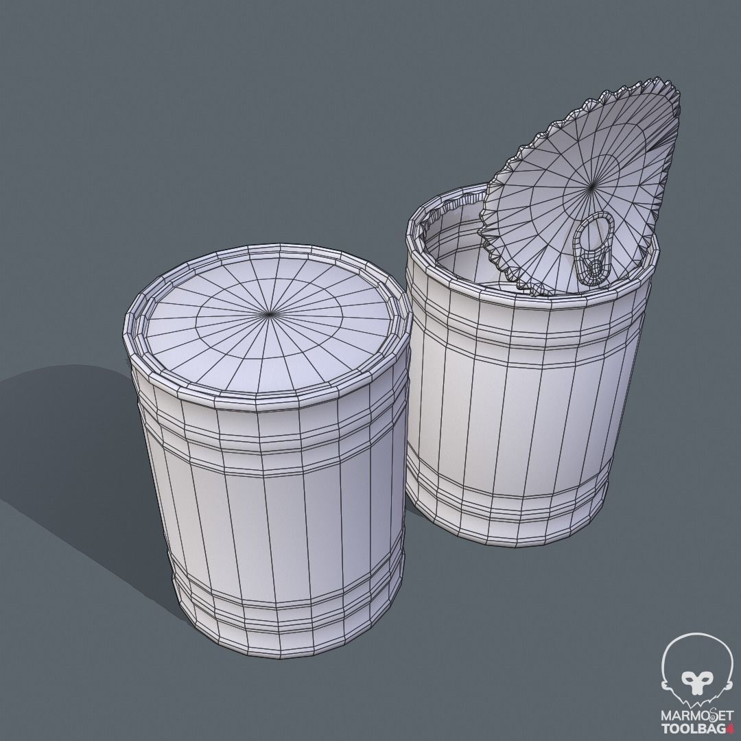Realistic Pbr Tin can Low-poly 3D model_7