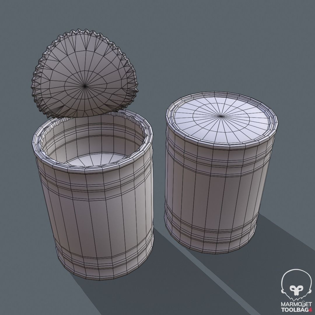 Realistic Pbr Tin can Low-poly 3D model_8
