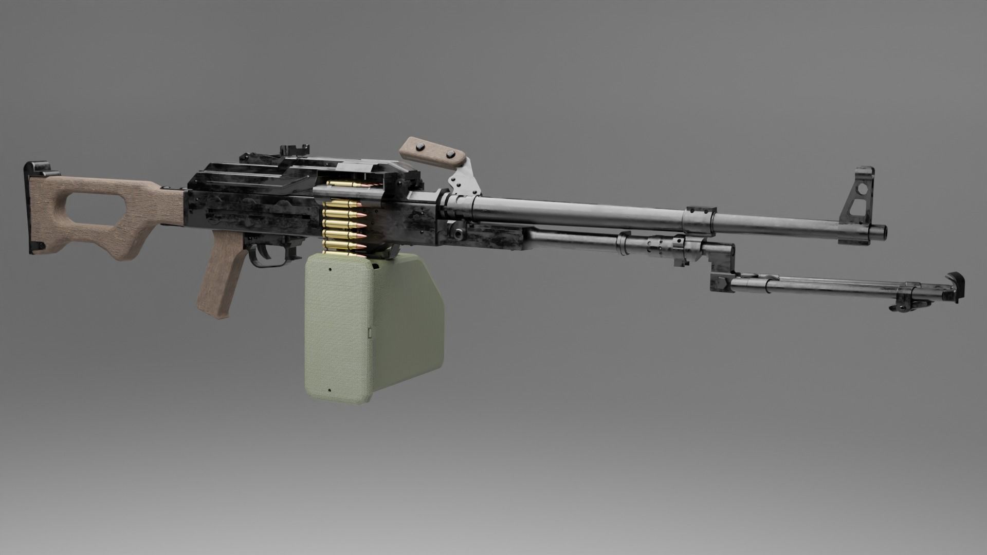 PKM LMG Low-poly 3D model_2