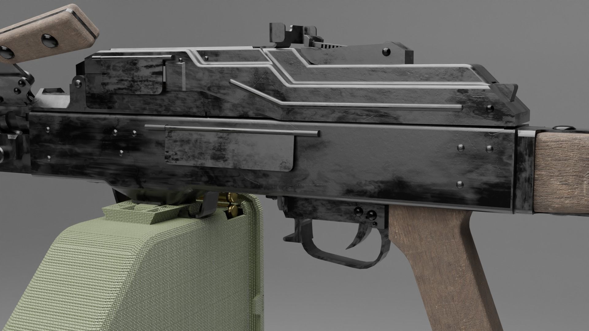 PKM LMG Low-poly 3D model_7