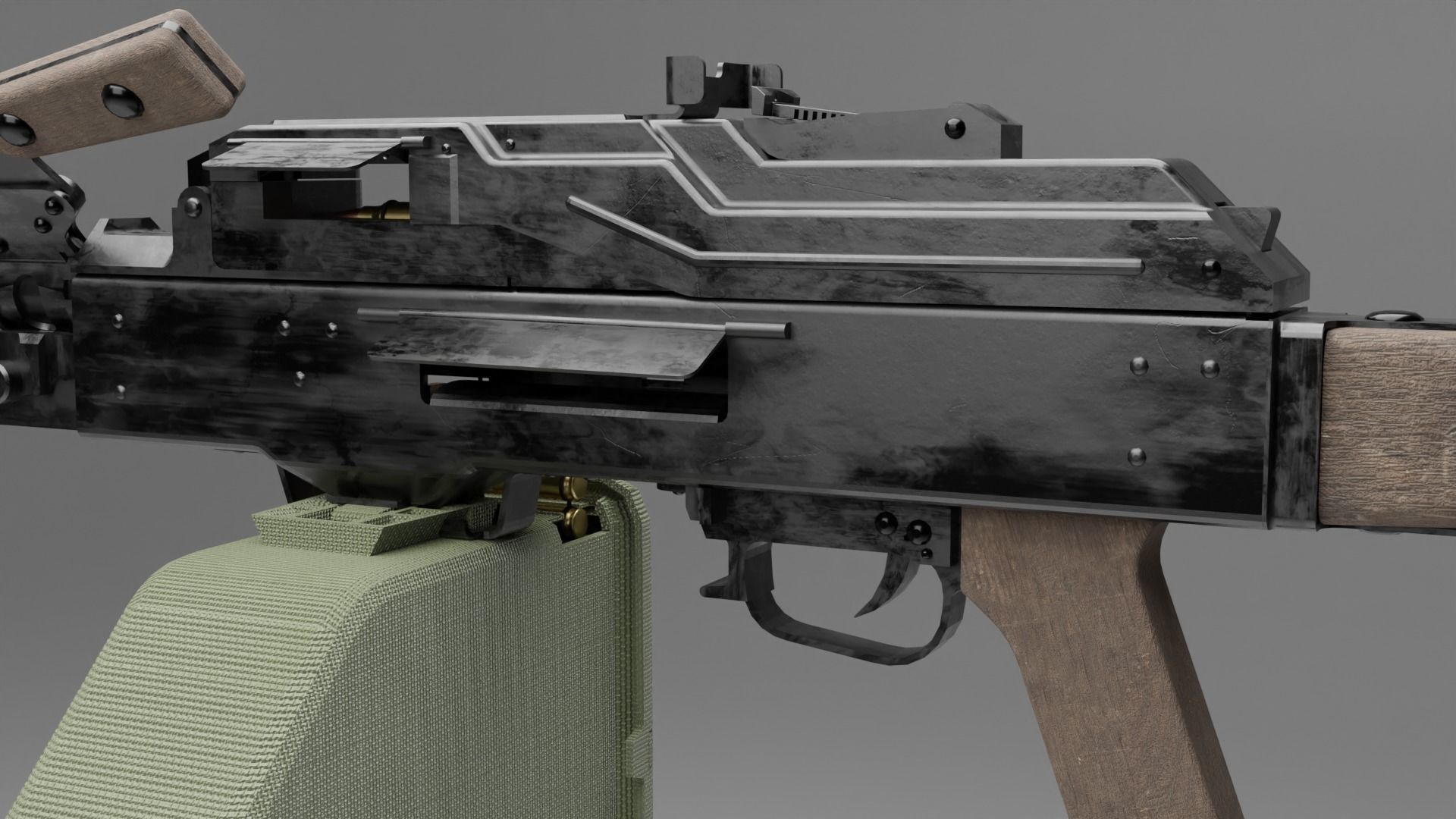 PKM LMG Low-poly 3D model_8