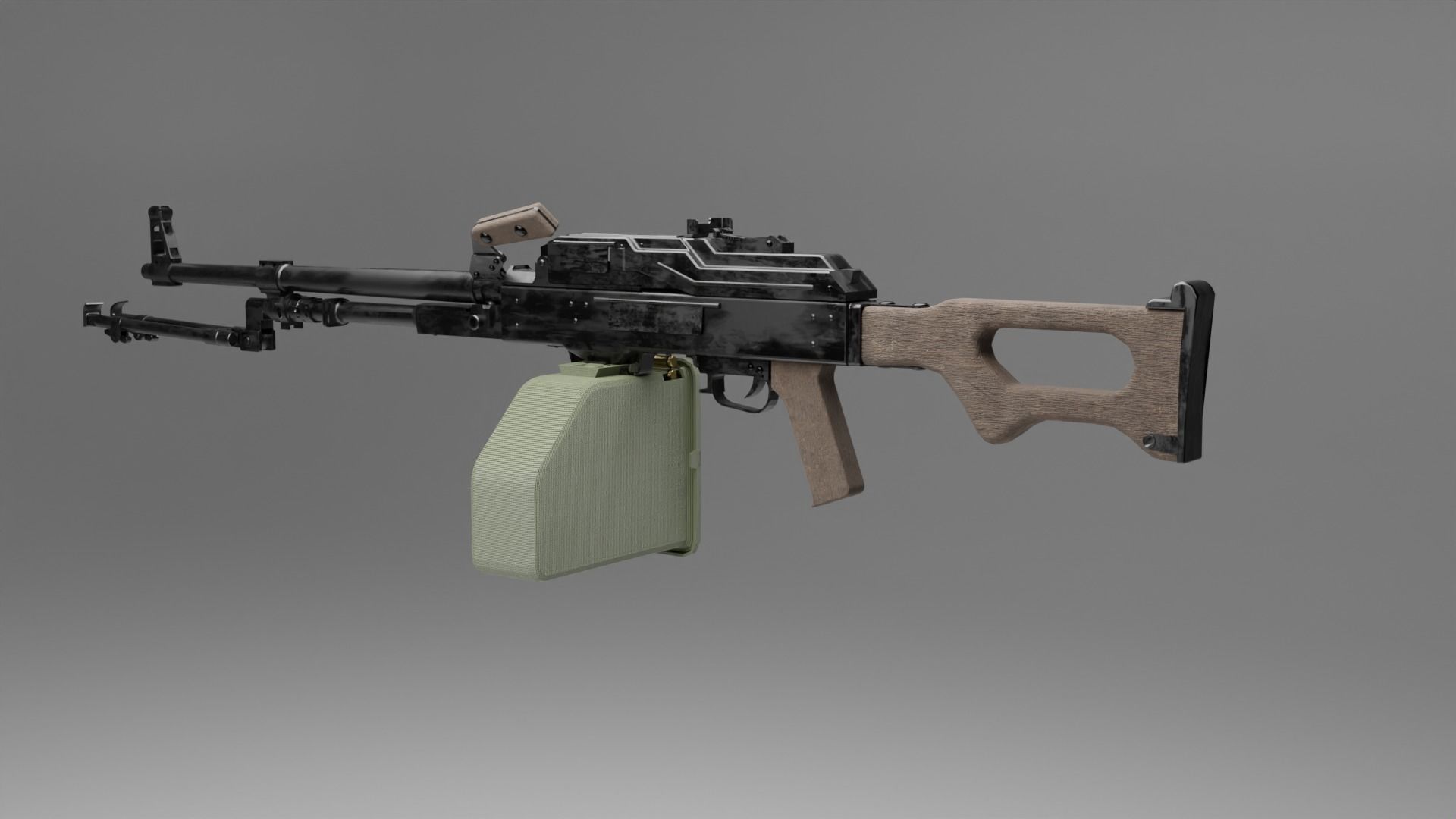 PKM LMG Low-poly 3D model_6