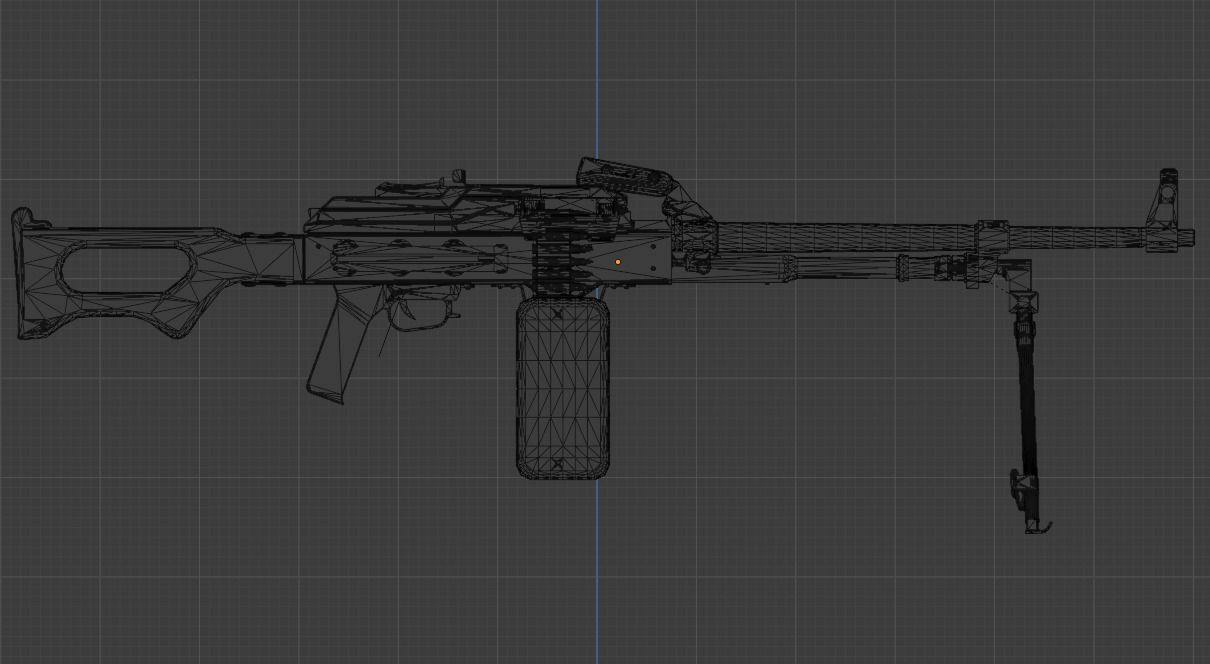 PKM LMG Low-poly 3D model_11