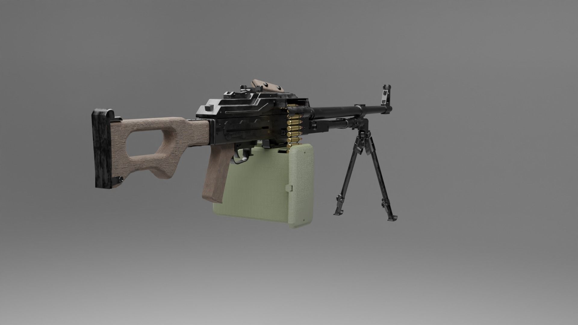 PKM LMG Low-poly 3D model_3