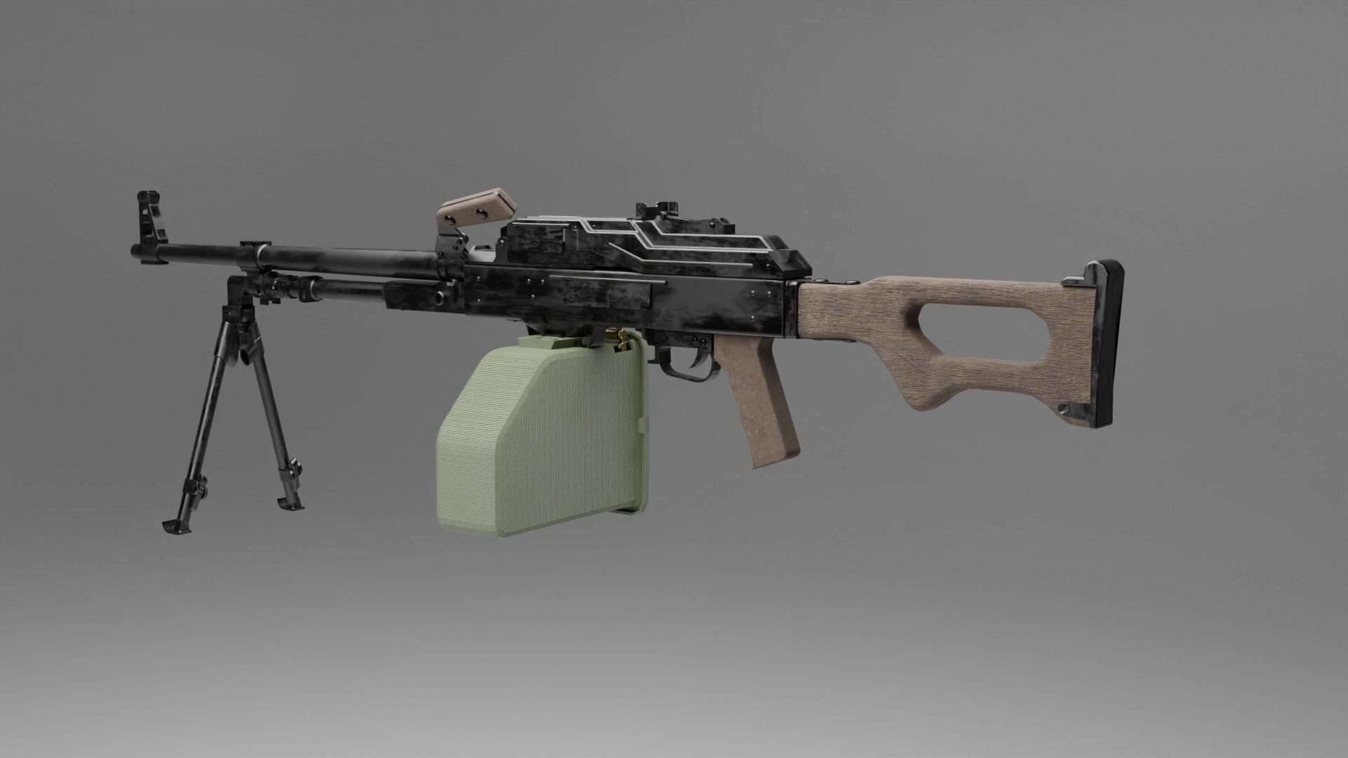 PKM LMG Low-poly 3D model_5