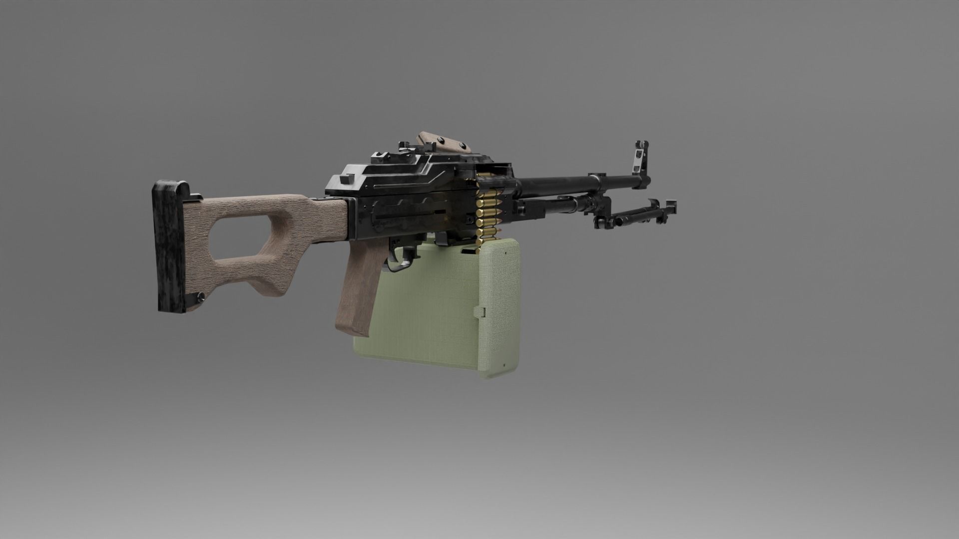 PKM LMG Low-poly 3D model_4