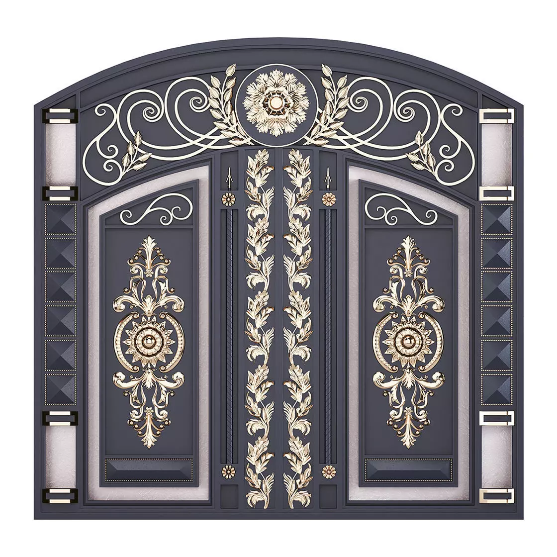 Metal gate 01 3D model_0