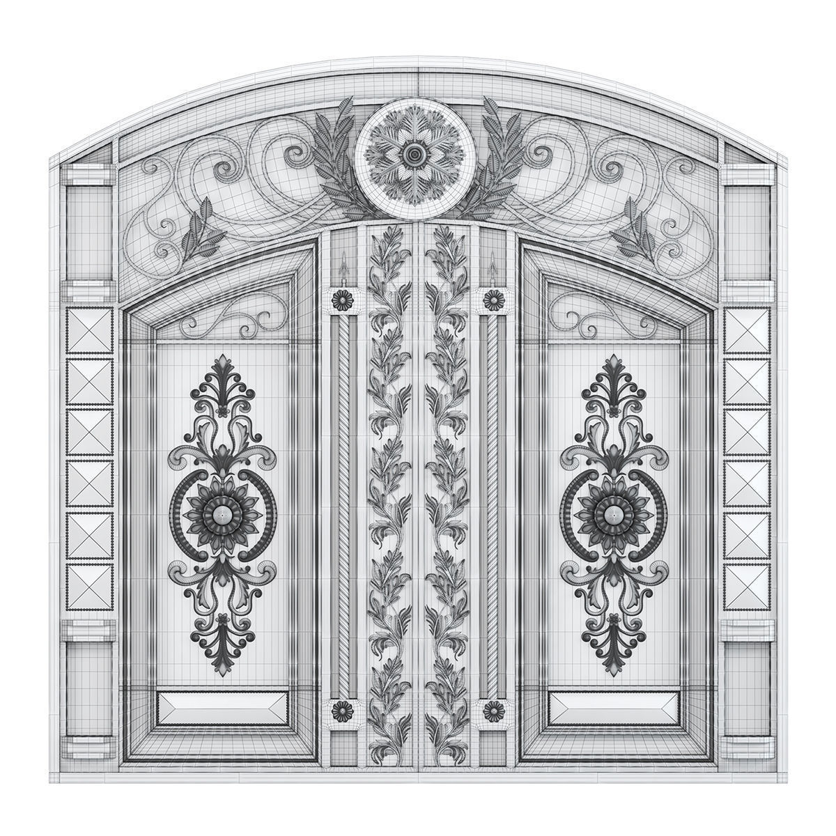 Metal gate 01 3D model_1