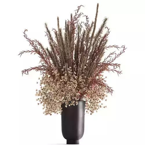 Bouquet of dried flowers in a vase 164