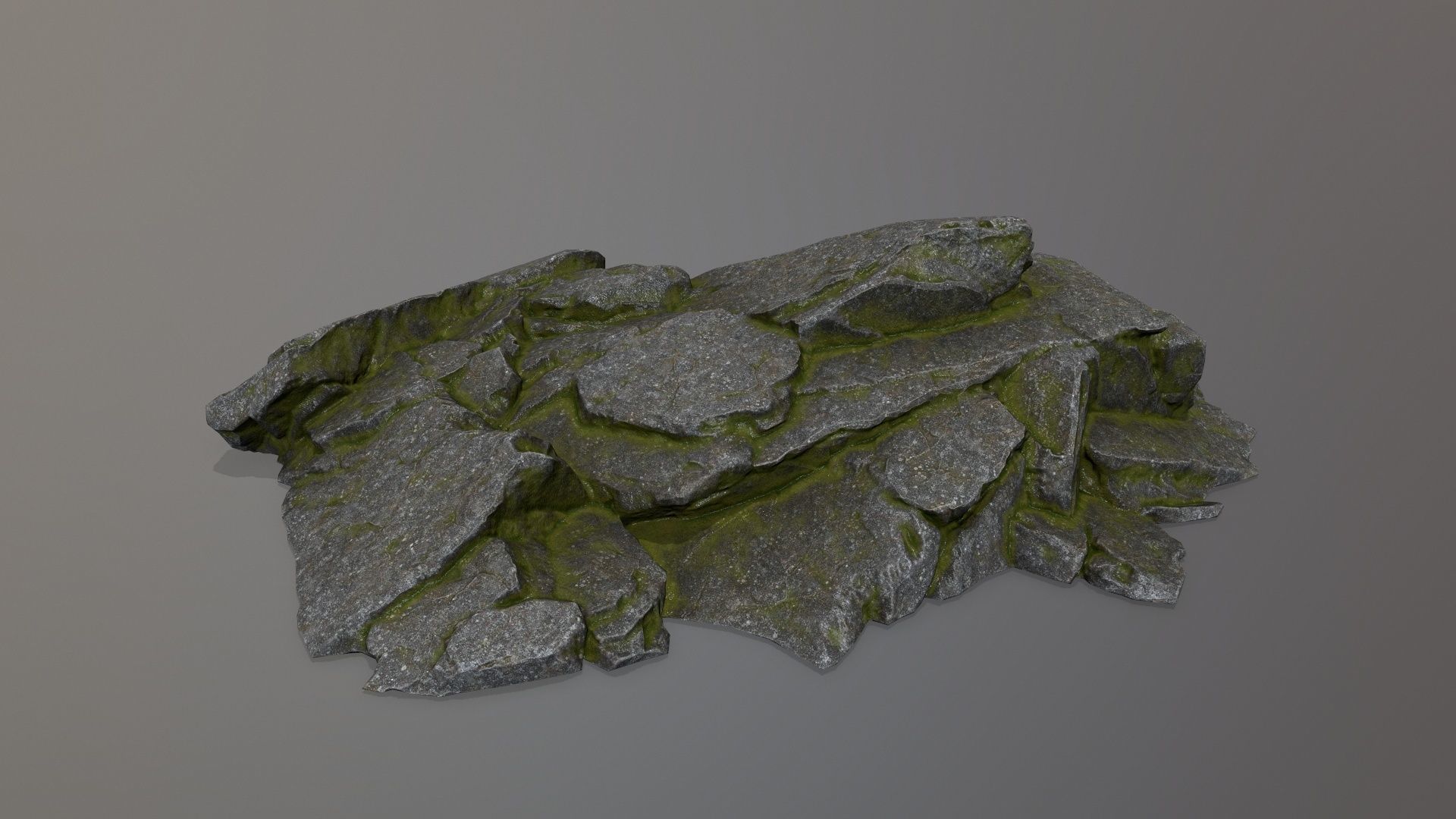 Rock Set Low-poly 3D model_2