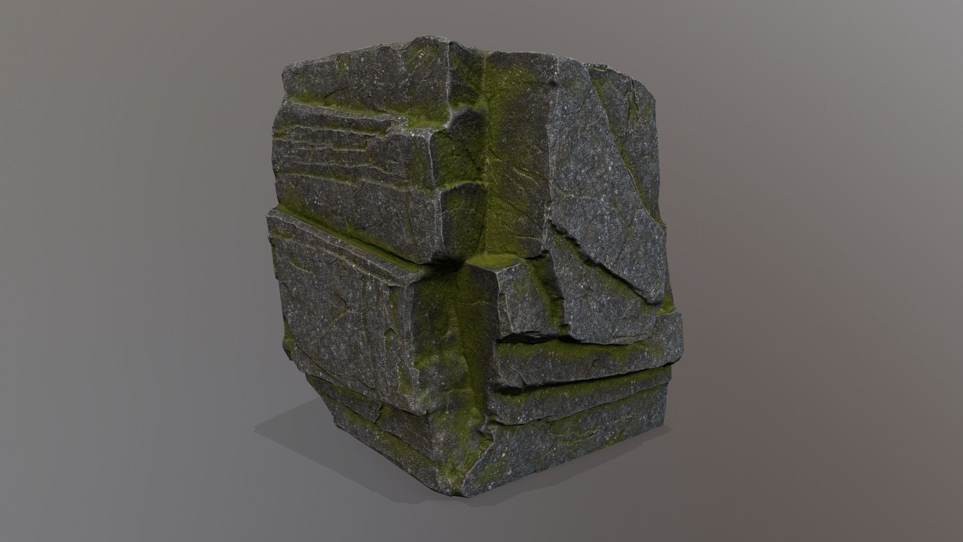 Rock Set Low-poly 3D model_12