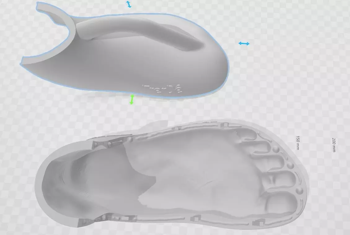 Flat Foot Mold - Silicone Model 3D model_0