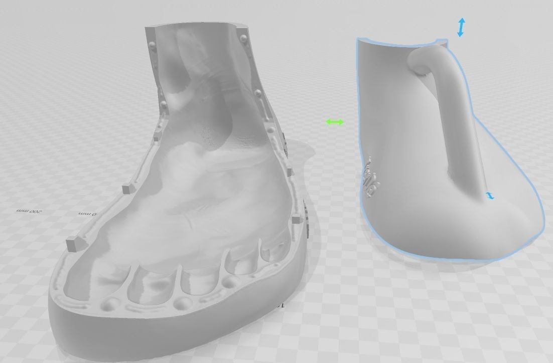 Flat Foot Mold - Silicone Model 3D model_1