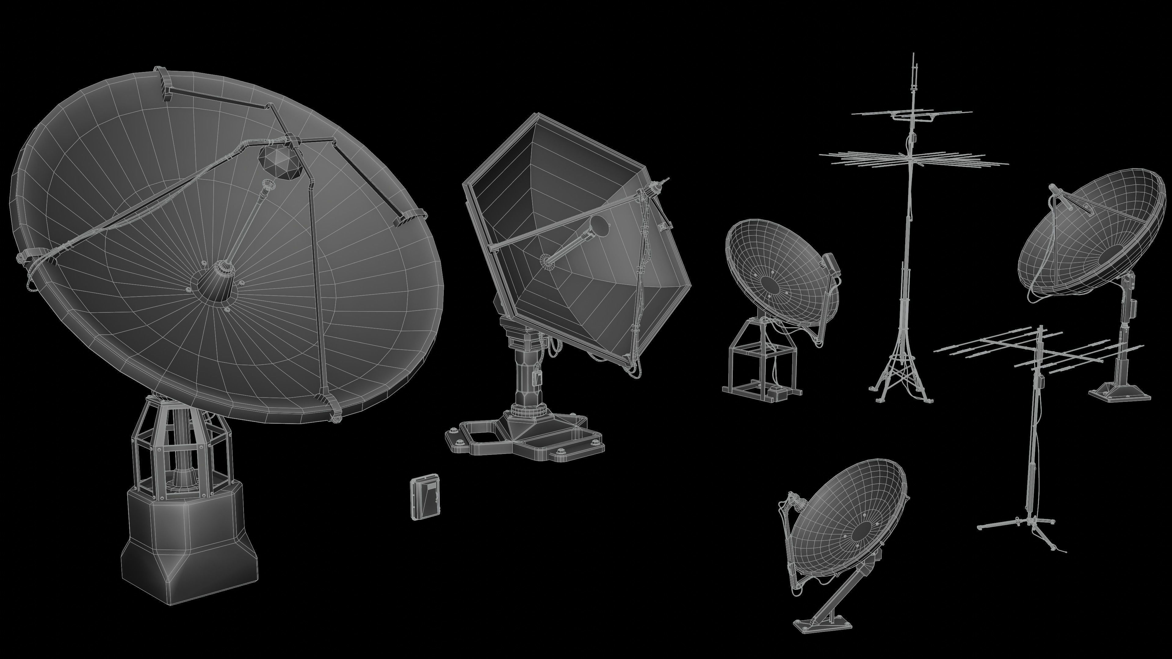 Satellite antenna pack 3D Model Collection_2