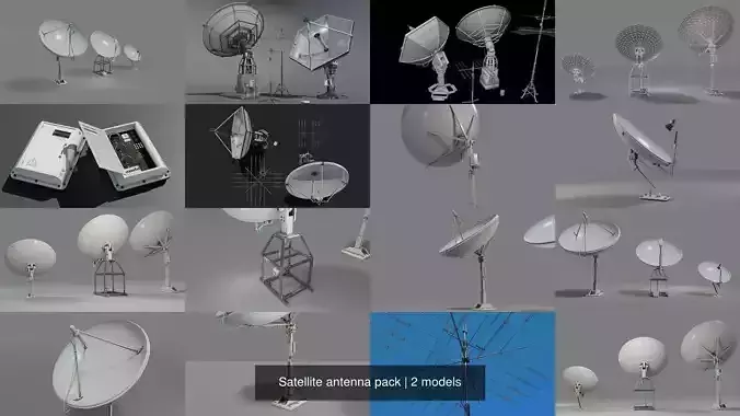 Satellite antenna pack