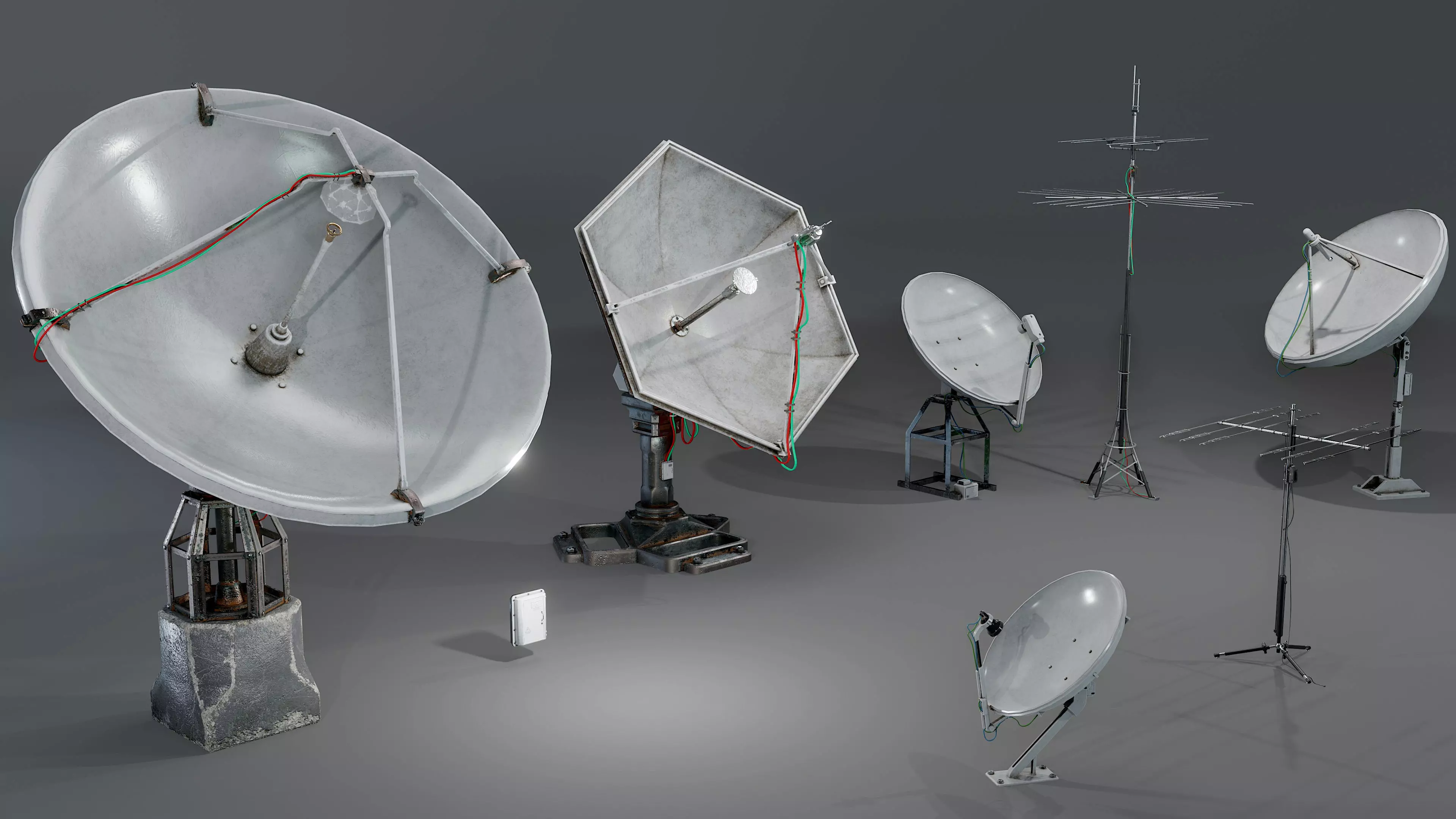 Satellite antenna pack 3D Model Collection_0