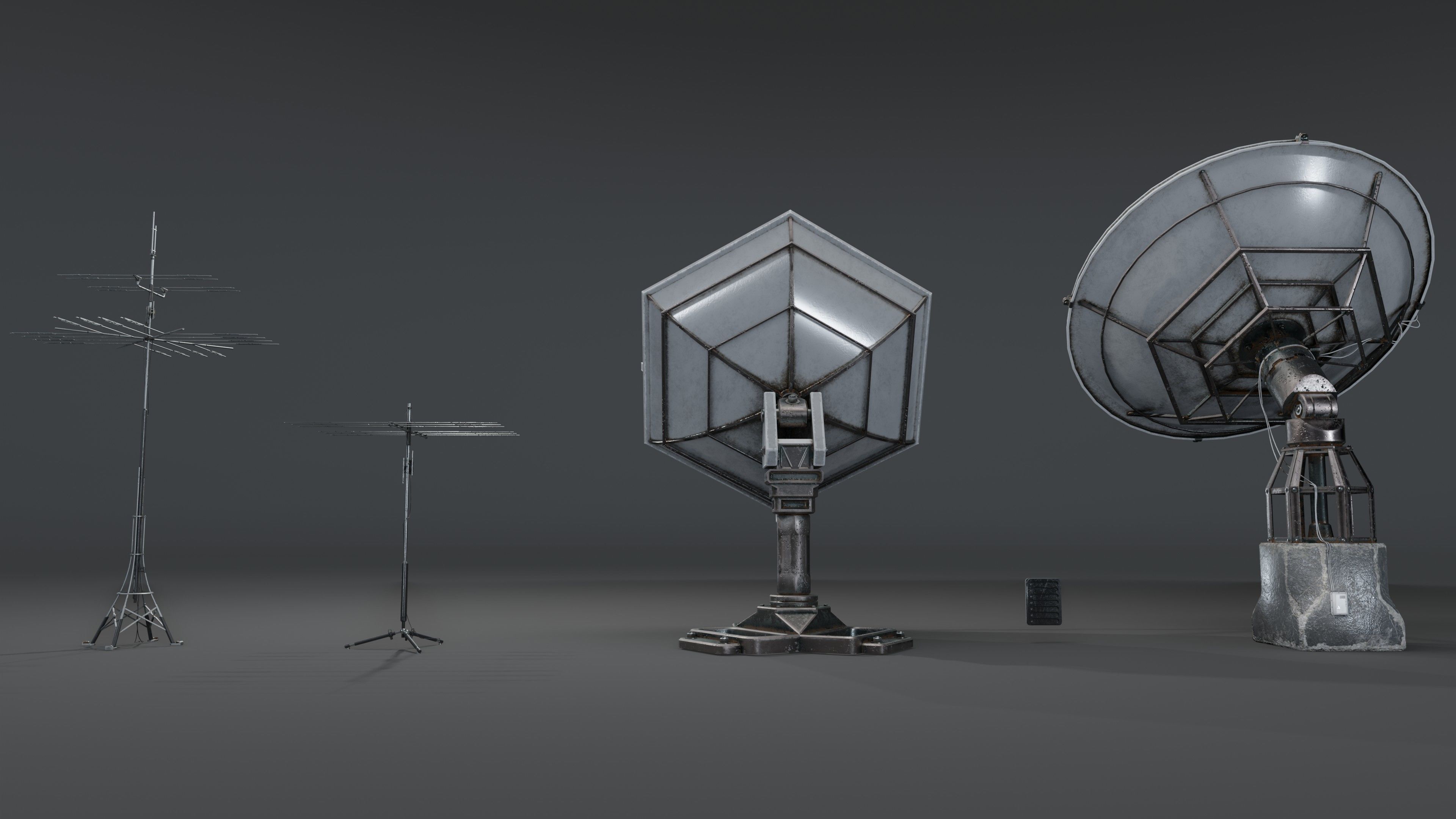 Satellite antenna pack 3D Model Collection_9