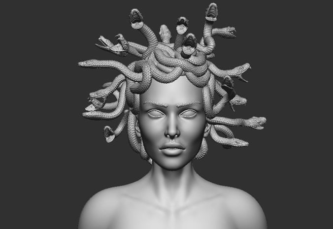 Medusa bust 3D print model